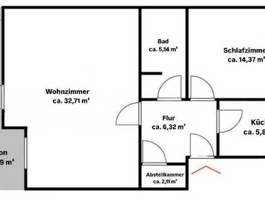Ansprechende 2-Zimmer-Wohnung mit gehobener Innenausstattung mit EBK in Hamburg Marmstorf