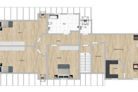 4,5 Zimmer-Dachgeschosswohnung in ruhiger Lage**