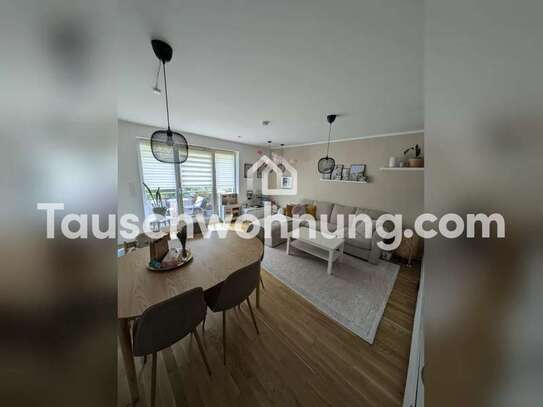 Tauschwohnung: 3 Zimmer, 2 Balkone, 2 Badezimmer, Neubau