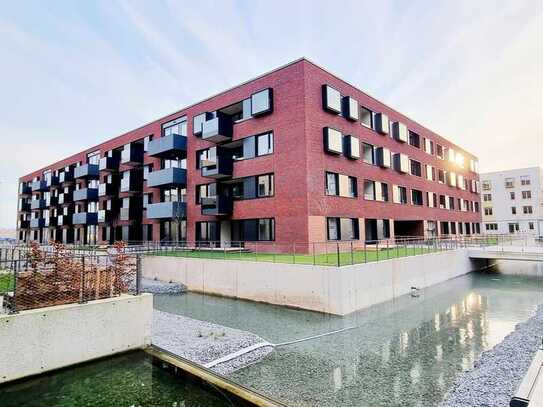 ERSTBEZUG: 4-ZIMMER-WOHNUNG MIT 2 BALKONEN, 2 BÄDERN, EBK u. TG-STELLPLATZ AM ZOLLHAFEN