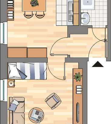 1-Zimmer-Wohnung in Herne Mitte - Besichtigungen ab dem 15.2. möglich