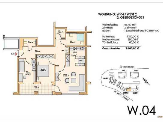 Wohnung W.04: Moderne 3-Zimmer-Wohnung mit Loggia im barrierefreien Neubau Kleverhof!