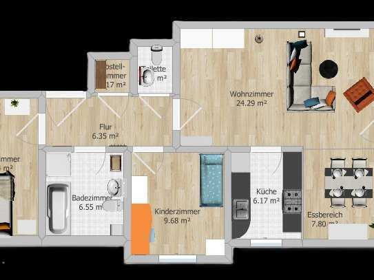 Schöne 4-Zimmer-Hochparterre-Wohnung mit Balkon in Ingelheim am Rhein