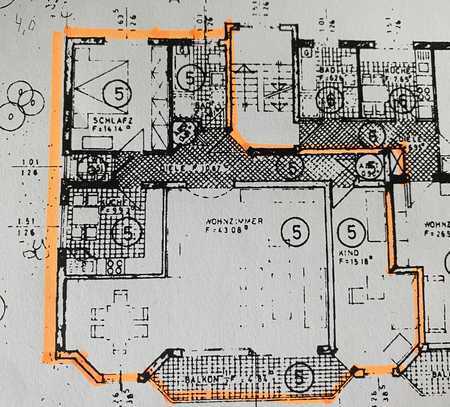 Gepflegte 3-Zimmer Wohnung (103,5 qm) mit Balkon