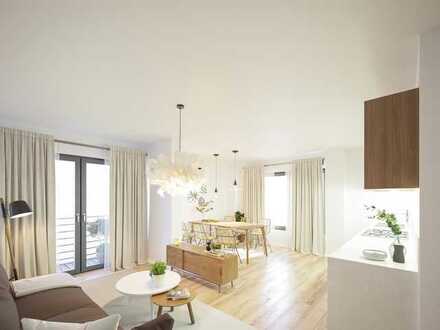 Lichtdurchflutete offen modern geschnittene 3-Zimmer-Wohnung mit Terrasse im Dreimühlenviertel