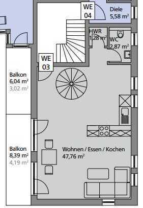 Ansprechende 4-Zimmer-Maisonette-Wohnung mit lux. Innenausstattung mit Balkon und EBK