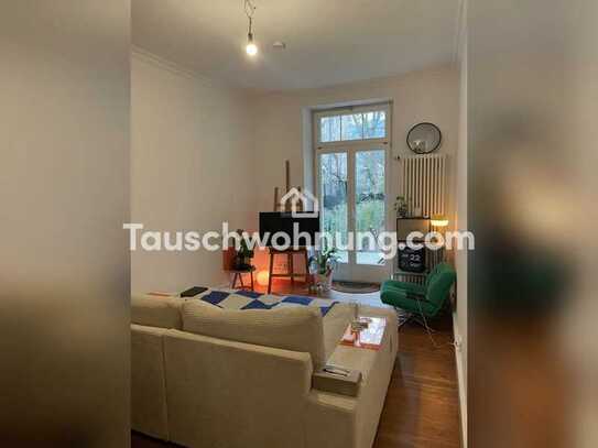Tauschwohnung: Biete 3 Z. renovierter Altbautraum mit großem Balkon+Garten