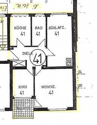 Vollständig renovierte 3-Raum-Wohnung mit Balkon und Einbauküche in Hanau