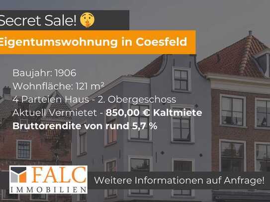 RESERVIERT - Diskrete Vermarktung - Modernisierte Altbauwohnung in Coesfeld!