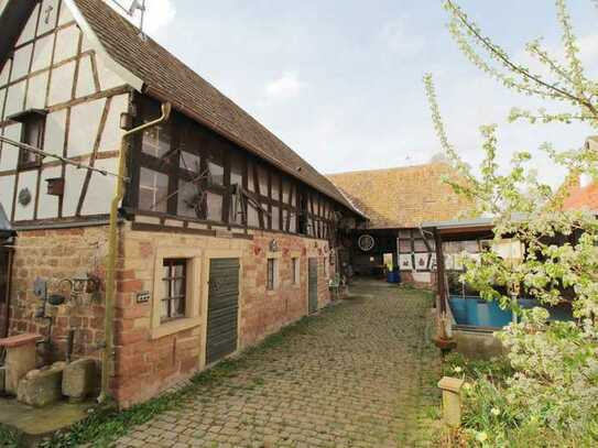 Beeindruckendes Gebäudeensemble mit einem der ältesten Häuser in der Pfalz
