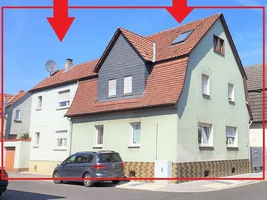 BABENHAUSEN: Echtes großes 2 FH mit Hof und 2 Garagen - NUR 299.000 €