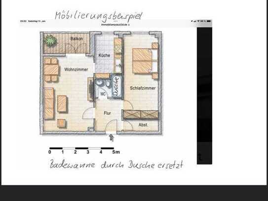 Schöne 2-Raum-Wohnung mit Balkon in Eppstein für Nichtraucher