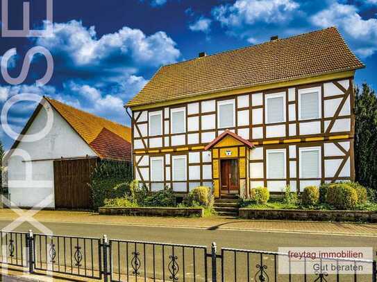 Einfaches Haus auf dem Lande an der Weser