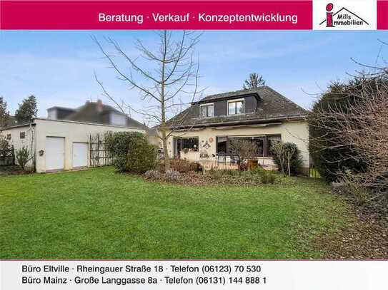 **Top-Lage von Mainz-Hechtsheim** Großes freistehendes Einfamilienhaus mit Terrasse und sonnig