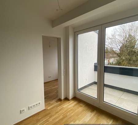 Erstbezug 1,5 Zimmer Wohnung inkl. Einbauküche und Balkon.