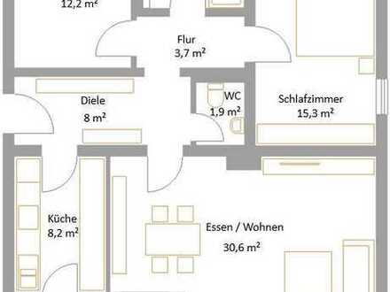 Top Gelegenheit! 3 Zimmer Wohnung 1.OG mit Loggia in ruhiger Lage