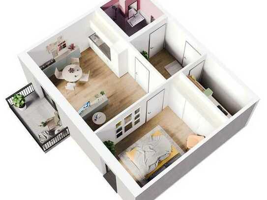 Komfortables 2-Zimmer-Apartment für Senioren im 3. OG - Halle City