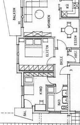 3-Zimmer-Wohnung mit 2 Balkonen und Einbauküche in Horb a. N.-Nordstetten