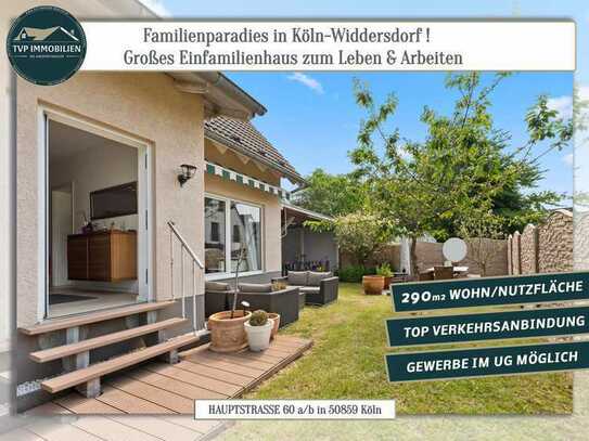 🏡 Familienparadies in Köln-Widdersdorf ! Großes Einfamilienhaus zum Leben & Arbeiten
