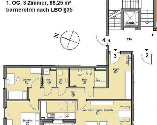 zum Wohlfühlen - 3-Zimmerwohnung mit Loggia