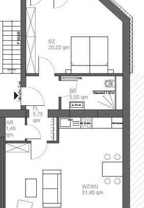 Helle 2-Zimmer Wohnung mit moderner Ausstattung!