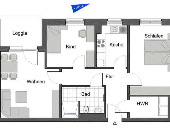 OFFENE BESICHTIGUNG am Sonntag, 24.11.24 - 10:00 - 14:00 Uhr, 3 Zimmer Wohnung im Erdgeschoss