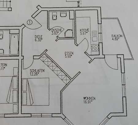 Geschmackvolle, gepflegte 2-Raum-EG-Wohnung mit Balkon in Stutensee