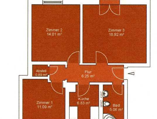 Attraktive 3-Zimmer-Hochparterre-Wohnung mit EBK in Dresden