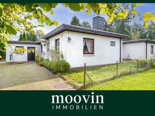 Attraktiver Bungalow 
mit modernem Bad,
 neuer Gastherme, Fußbodenheizung und großem Garten