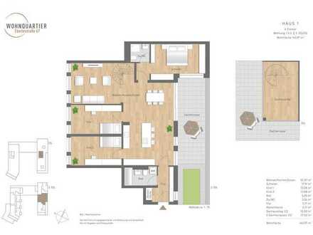 MODERNE 4 - ZIMMER-DACHTERRASSEN-WOHNUNG IN AUGSBURG / PFERSEE