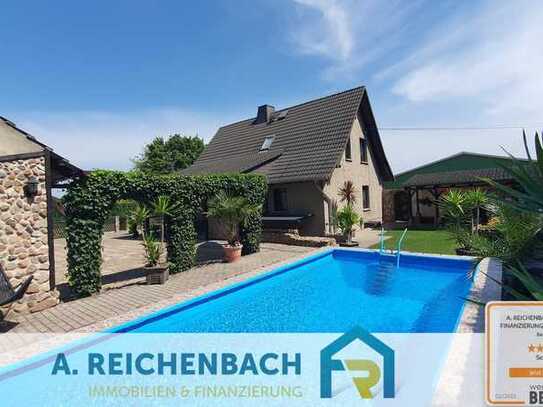 Wohnen wie im Urlaub! Haus mit Pool und viel Platz in Alleinlage im OT Schwemsal zu verkaufen!