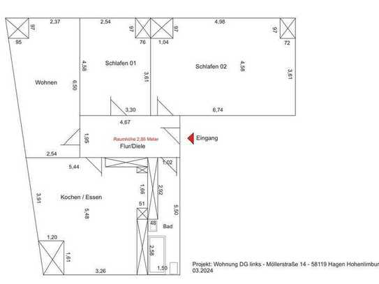 Ansprechende 3-Zimmer-Dachgeschosswohnung in Hagen