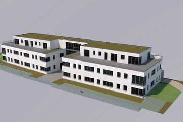 ... Neubau eines Bürogebäude mit ca. 2.000m² Fläche in professionellen Umfeld in Mühldorf-Nord ...