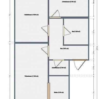 Untermiete 3-Zimmer-Wohnung mit EBK in Altlindenau