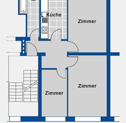 Gut geschnittene 2 1/2 Zimmer Wohnung