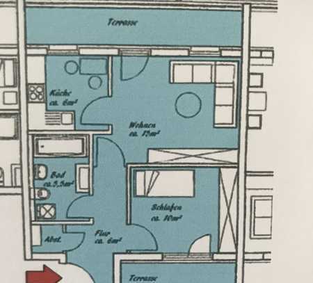 2-Raum-Wohnung mit 2 Balkonen und neuwertiger Einbauküche in Cottbus