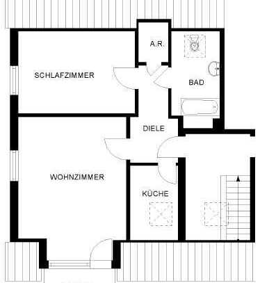 2-Zimmer-Wohnung im DG in Frechen-Habbelrath mit WBS