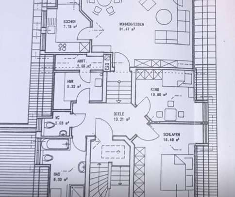 Ansprechende 3,5-Zimmer-DG-Wohnung mit Balkon in Lahnstein Friedrichssegen