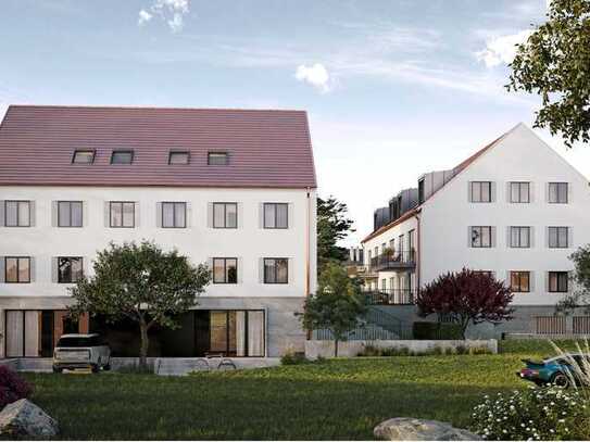 **moderne 3-Zimmer Wohnung mit Terrasse und Garten**