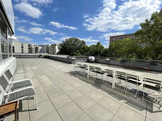 🚀🌳☀️ Potentially bestes Büro in Berlin mit riesiger Dachterrasse (Möbliert, Kein Makler)