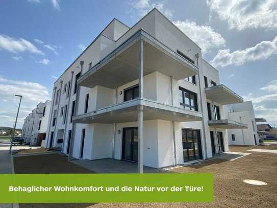 Helle 2-Zimmer-Erdgeschosswohnung mit Terrasse und viel Platz ringsum