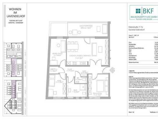 Wohnen im Lavendelhof, stilvolle Wohnung mit Dachterrasse