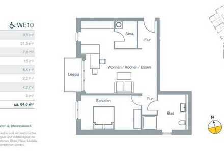 Neue Exklusive -KFW 55- 2 Zimmer-Wohnung mit Balkon und Einbauküche in Eckernförde