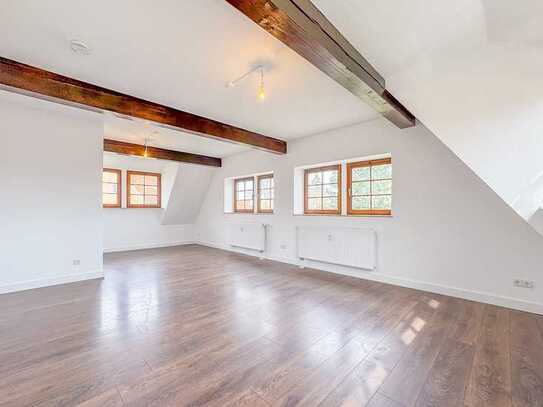 Neuwertige 3,5-RW * Maisonette/DG * EBK * Bad mit Fenster * ASR * PKW-SP * historisch * grüne Lage