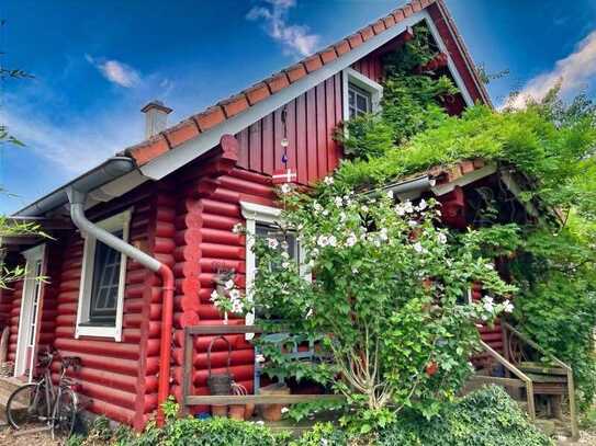 Energiesparendes HONKA-Holzhaus mit Carports und Garten in Borth