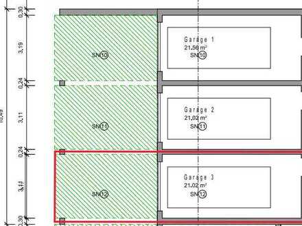 Große Einzelgarage in MFH mit zusätzlichem Carport / Außenstellplatz