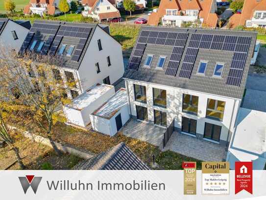 NEUBAU: Familientraum mit eigenem Garten l KFW55 l Garage l Wärmepumpe und PV-Anlage