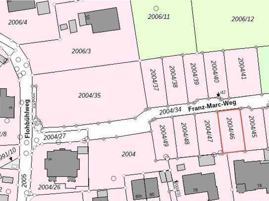 Grundstück für Doppelhaushälfte in Penzberg im Neubaugebiet Franz-Marc-Weg