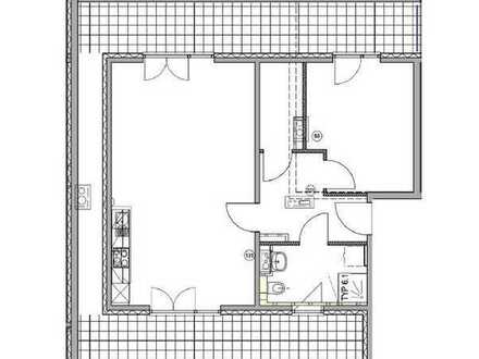 Helle 2-Zimmer-Dachgeschoss-Wohnung mit 2 Dachterrassen ohne Dachschrägen - Erstbezug im Neubauobjek