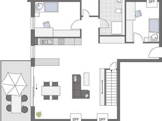 Stilvolle 4,5-Zimmer-Maisonette-Neubauwohnung mit traumhaftem Balkon